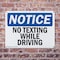 Signmission No Texting While Driving, 18 in W x Rectangle, Plastic OS-2PACK-NS-P-1218-L-14891 - alternate 4